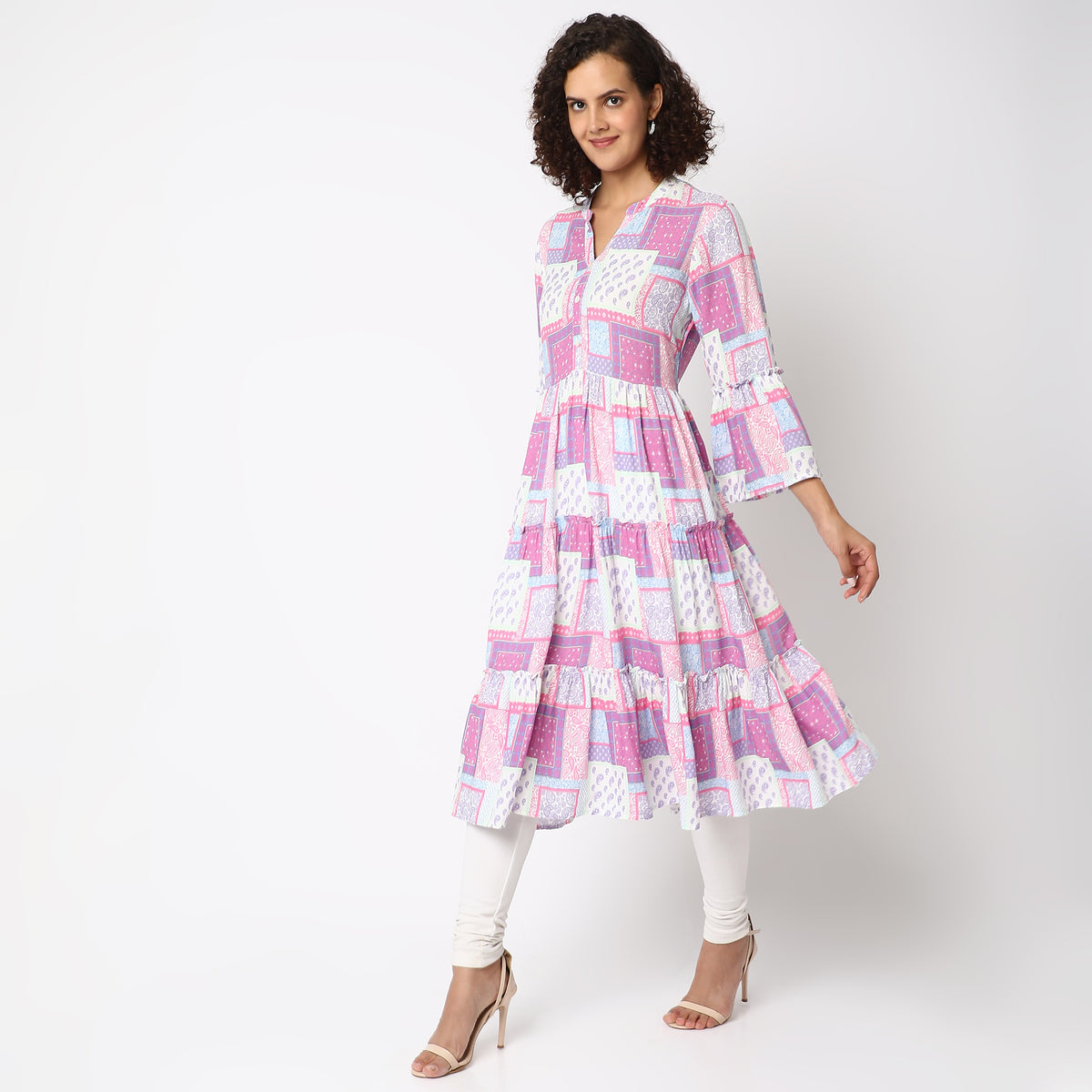 Flare Fit Printed Kurta