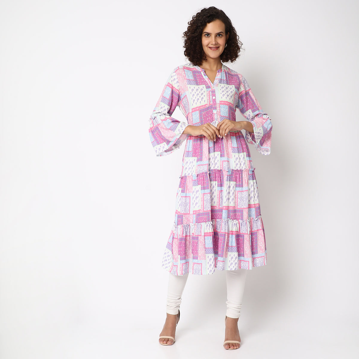 Flare Fit Printed Kurta