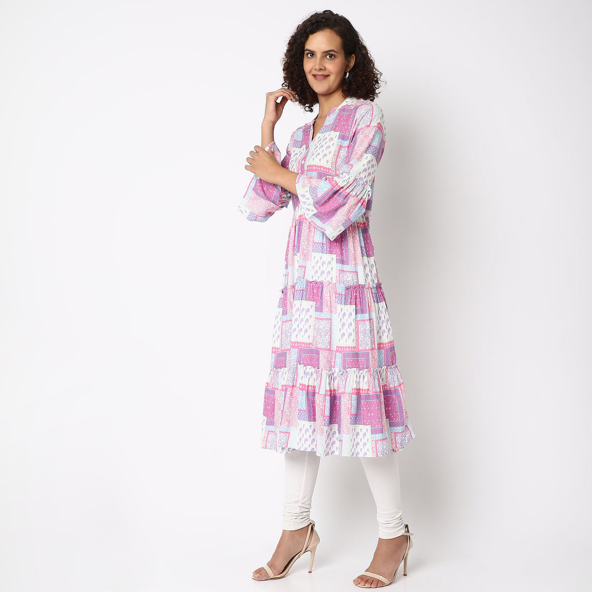 Flare Fit Printed Kurta