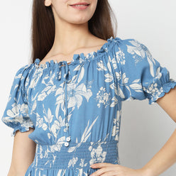 Flare Fit Printed Kurta