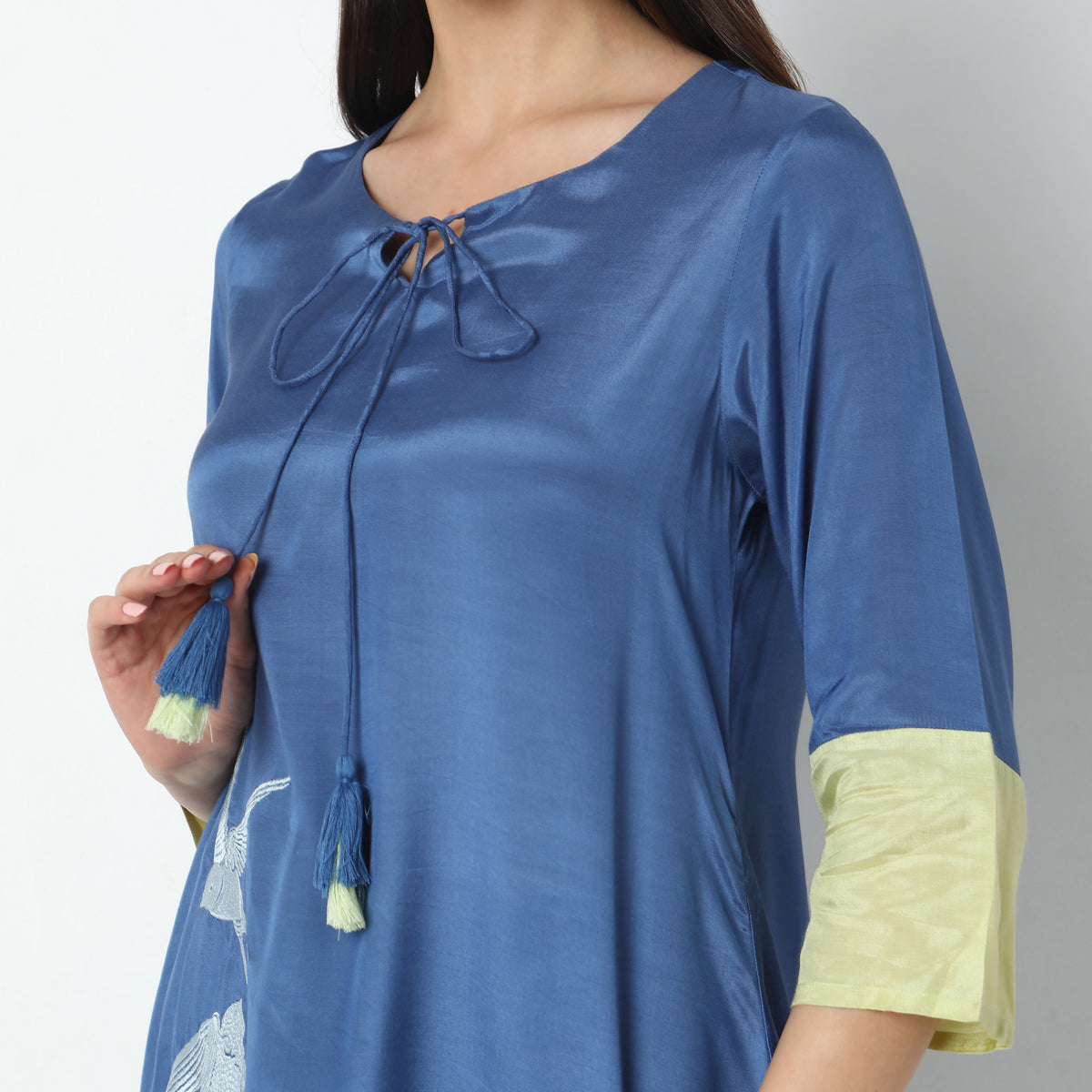 Flare Fit Solid Kurta