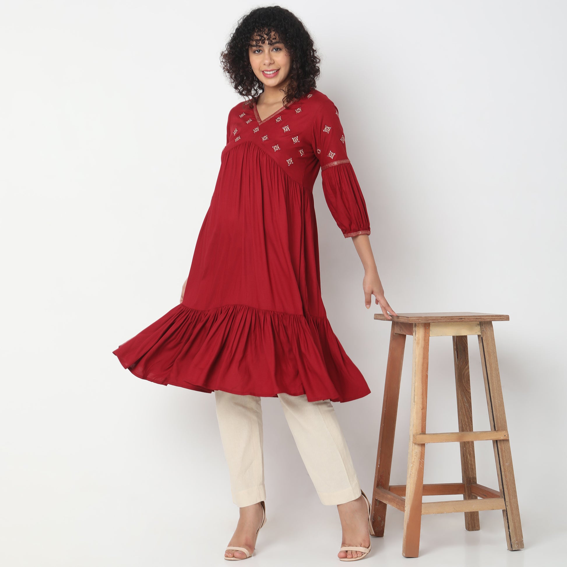 Flare Fit Printed Kurta