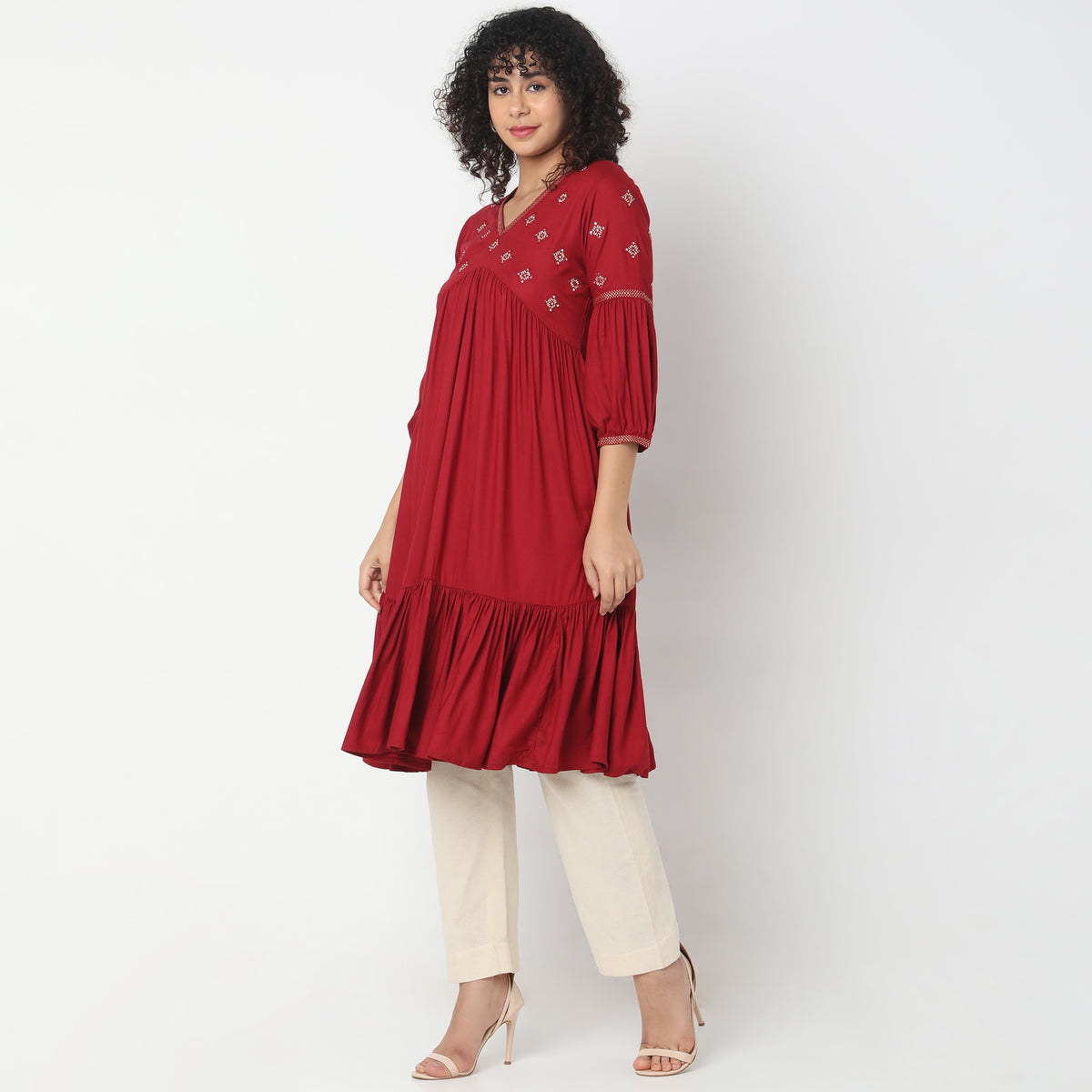 Flare Fit Printed Kurta