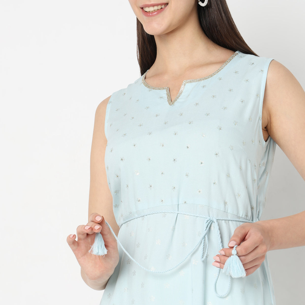 Regular Fit Embellished Kurta