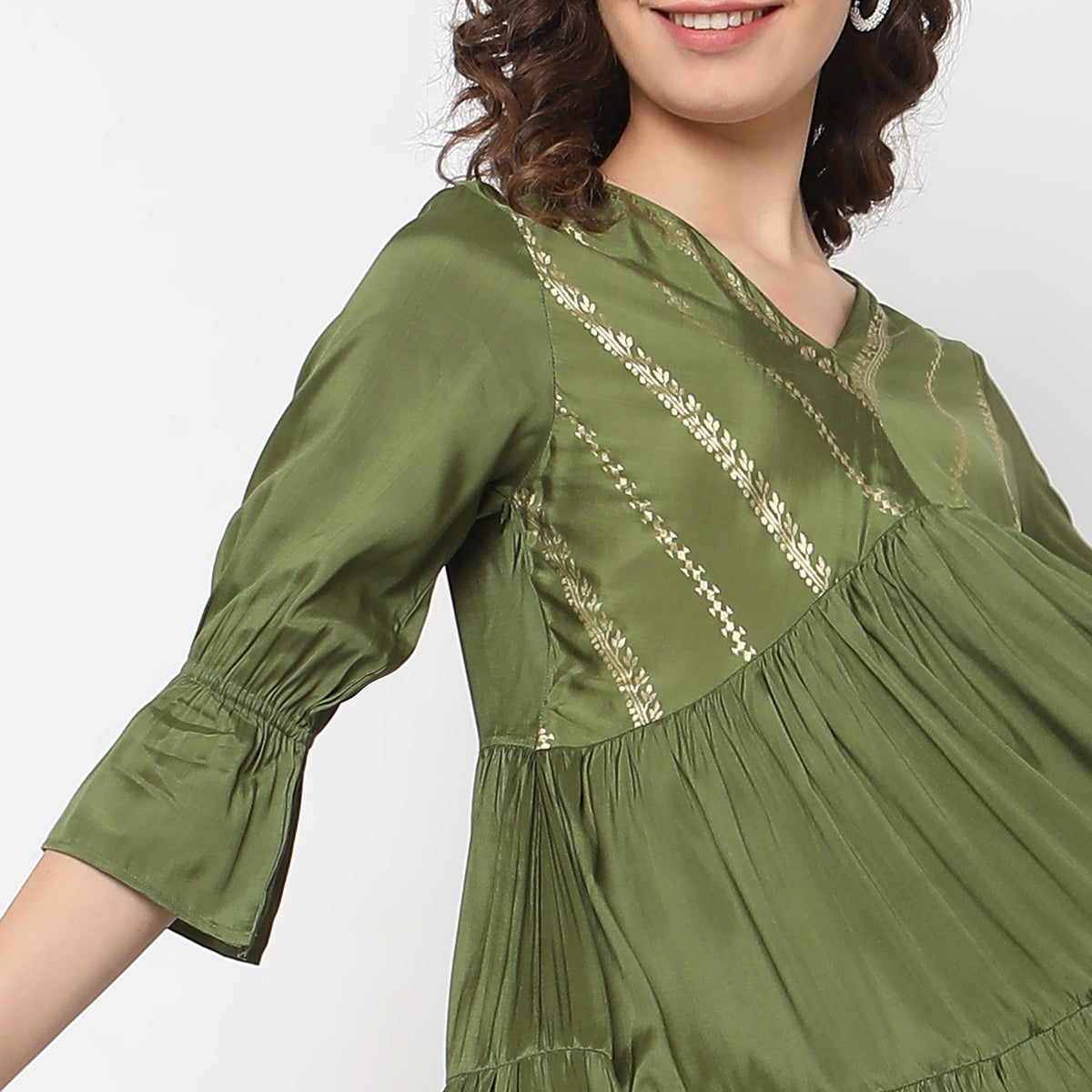 Flare Fit Embellished Kurta