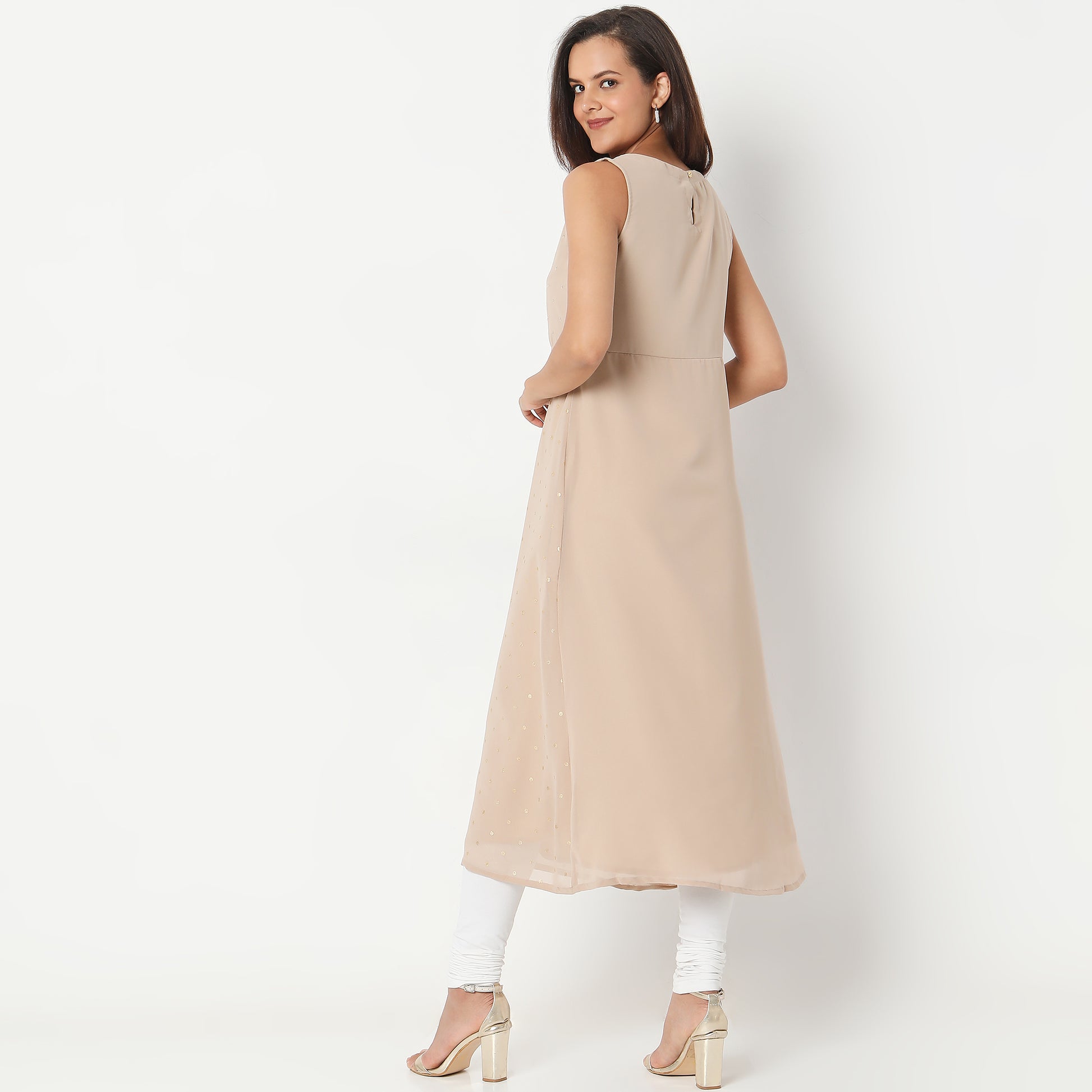 Flare Fit Embroidered Kurta