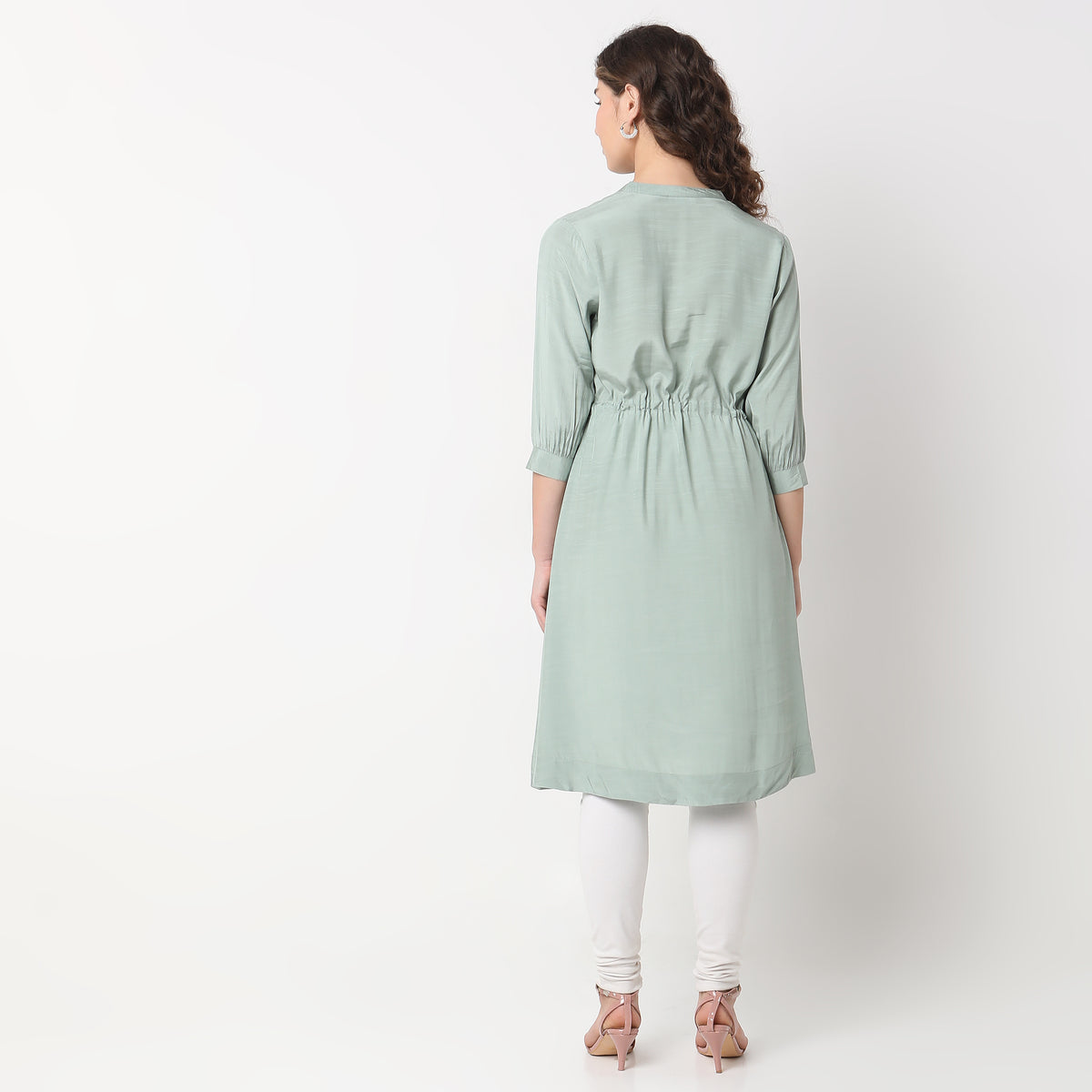 Mid Flare Embroidered Kurta