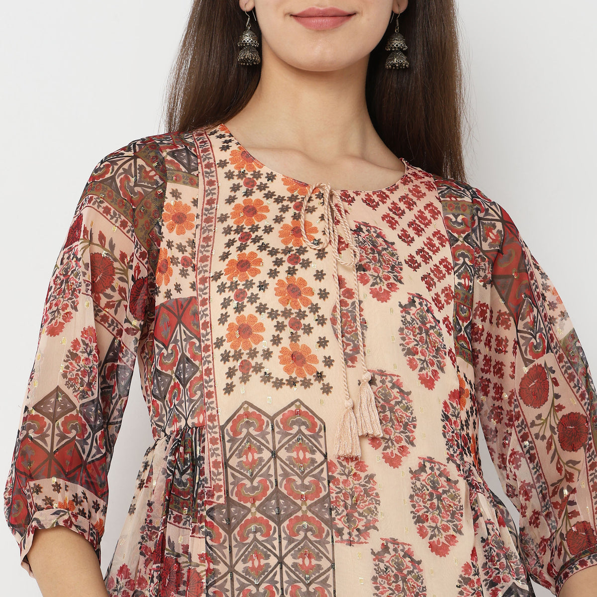 Flare Fit Printed Top