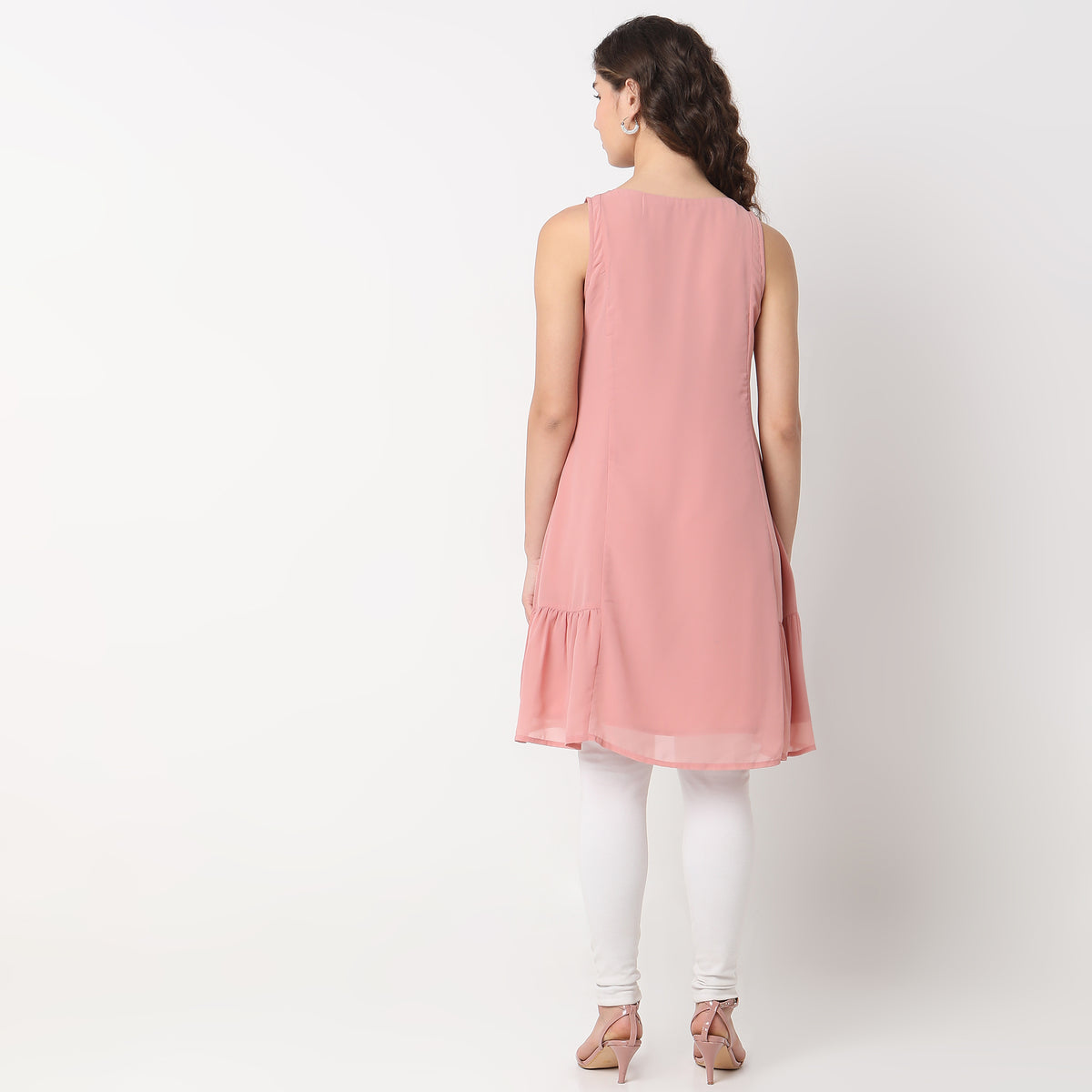 Flare Fit Embroidered Kurta