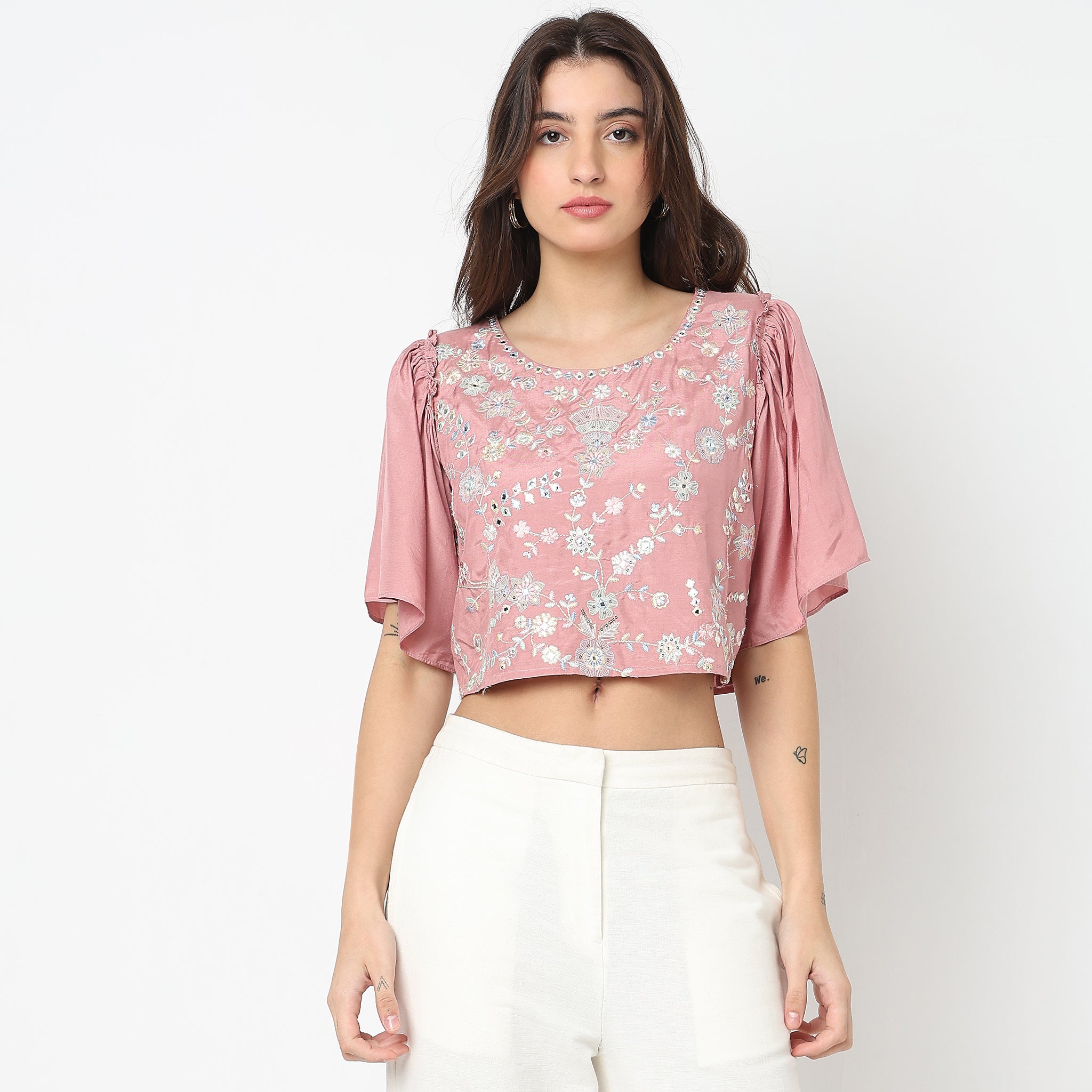Boxy Fit Embellished Top