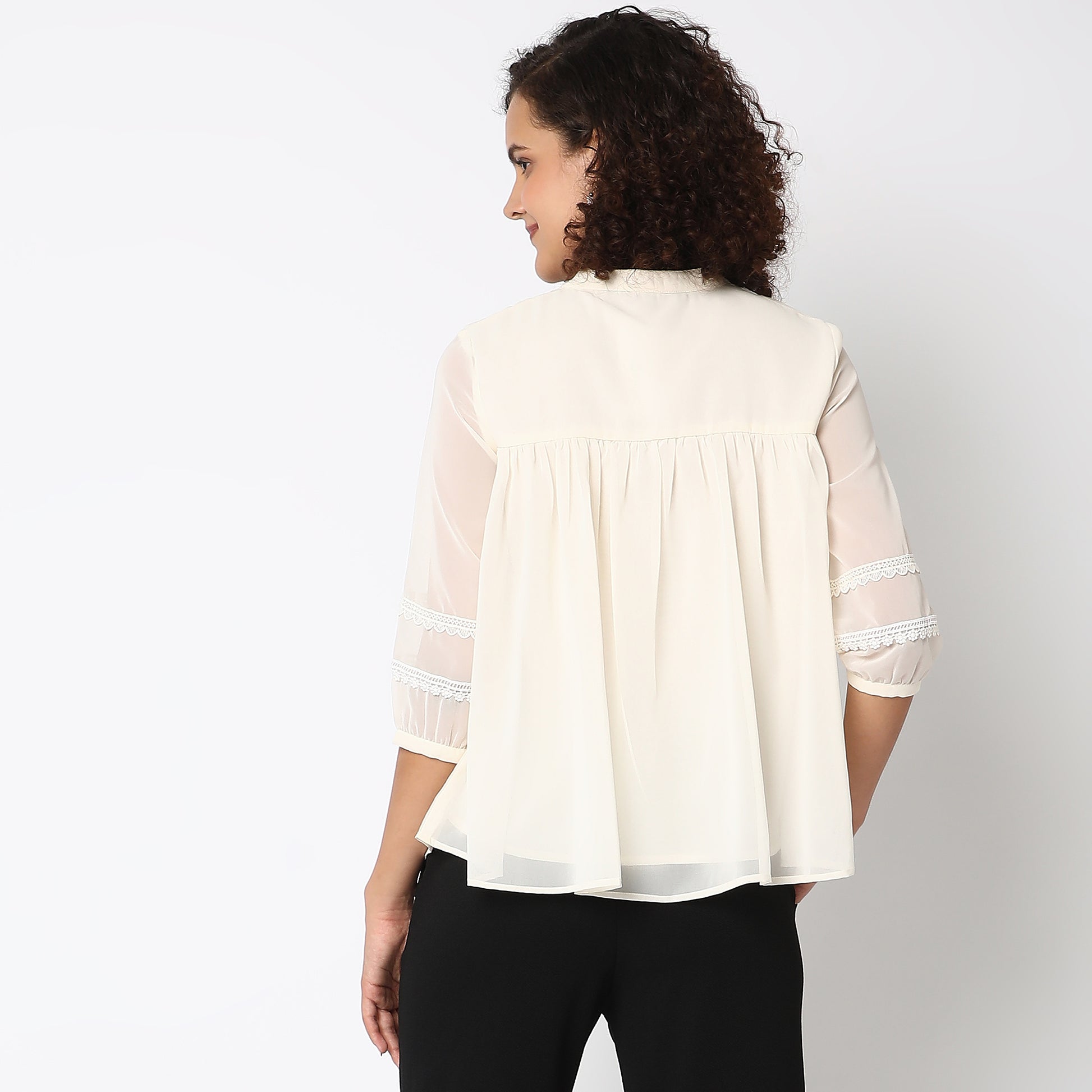 Mid Flare Printed Top