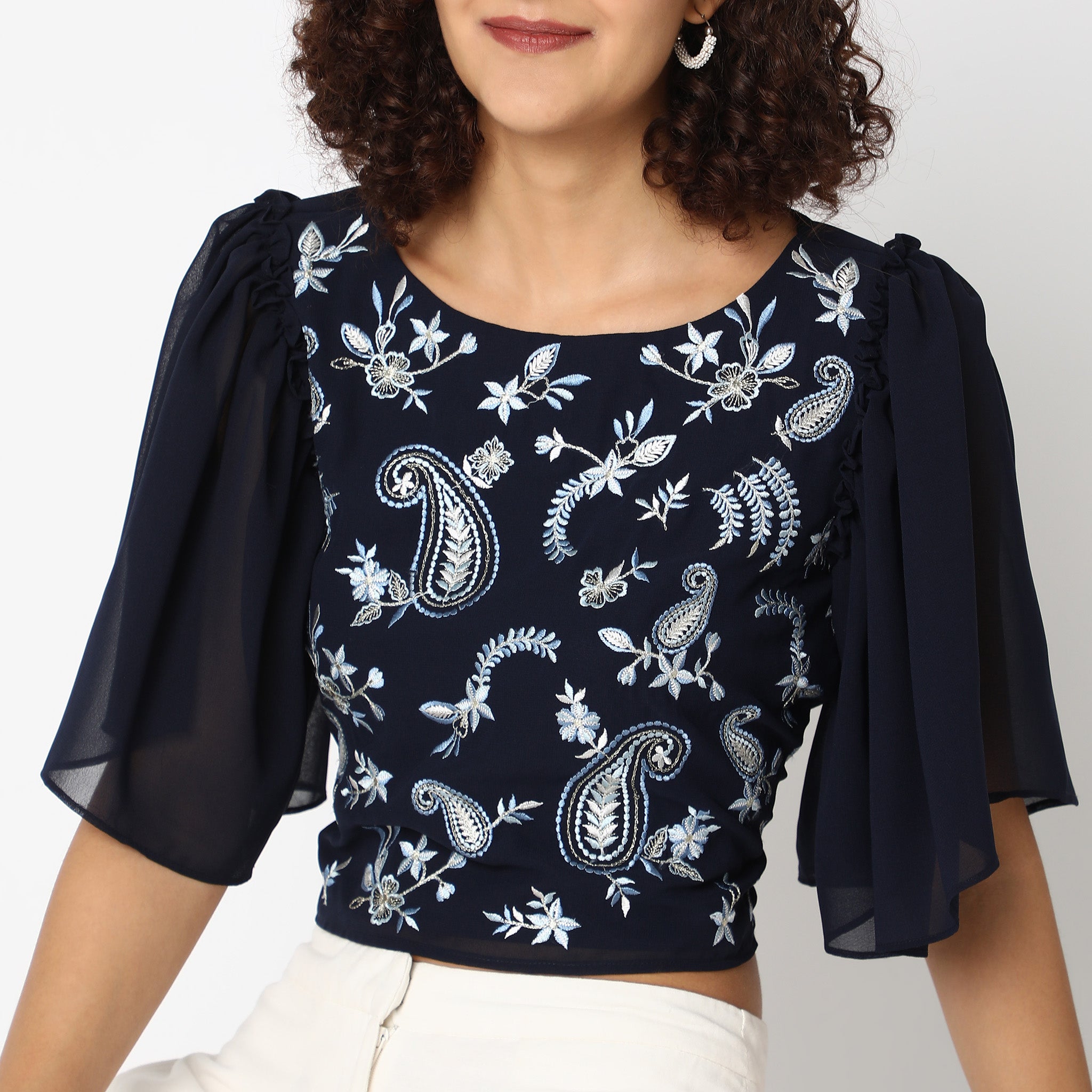 Boxy Fit Printed Top