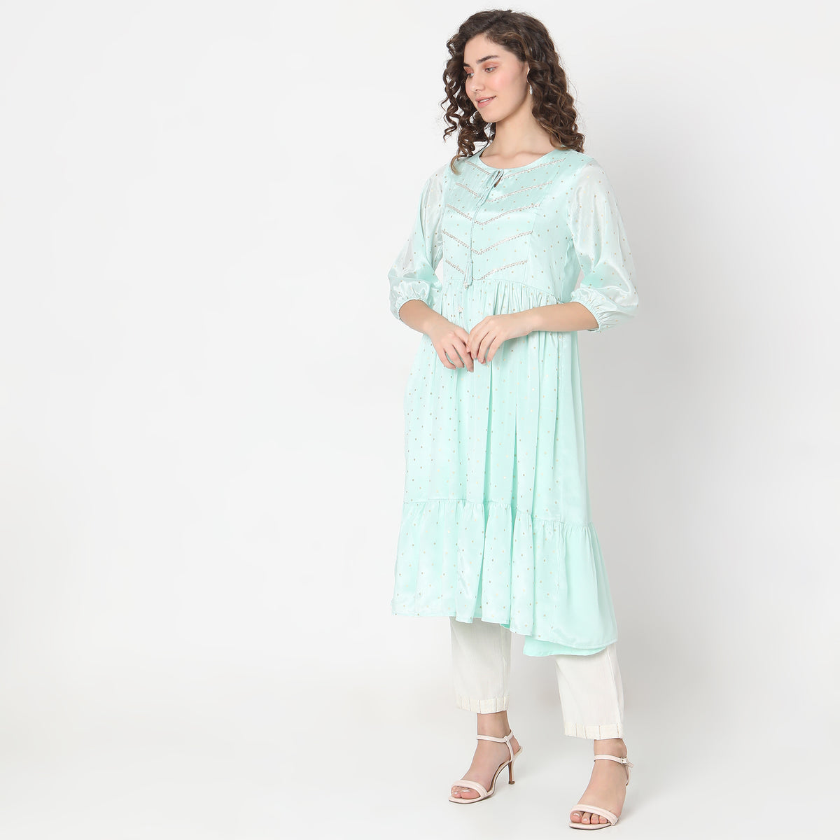 Flare Fit Printed Kurta