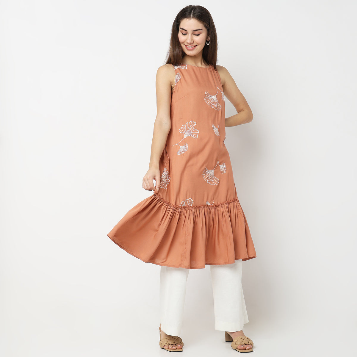 Flare Fit Printed Kurta