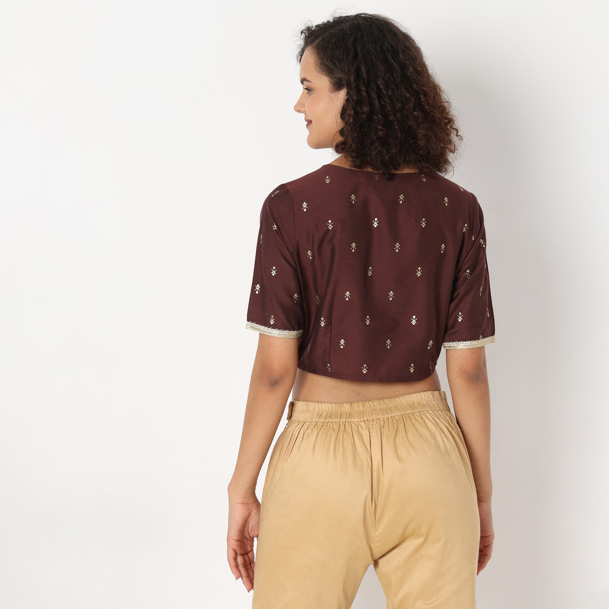 Regular Fit Embroidered Top