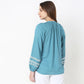 Regular Fit Embroidered Top