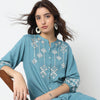 Straight Fit Embellished Kurta