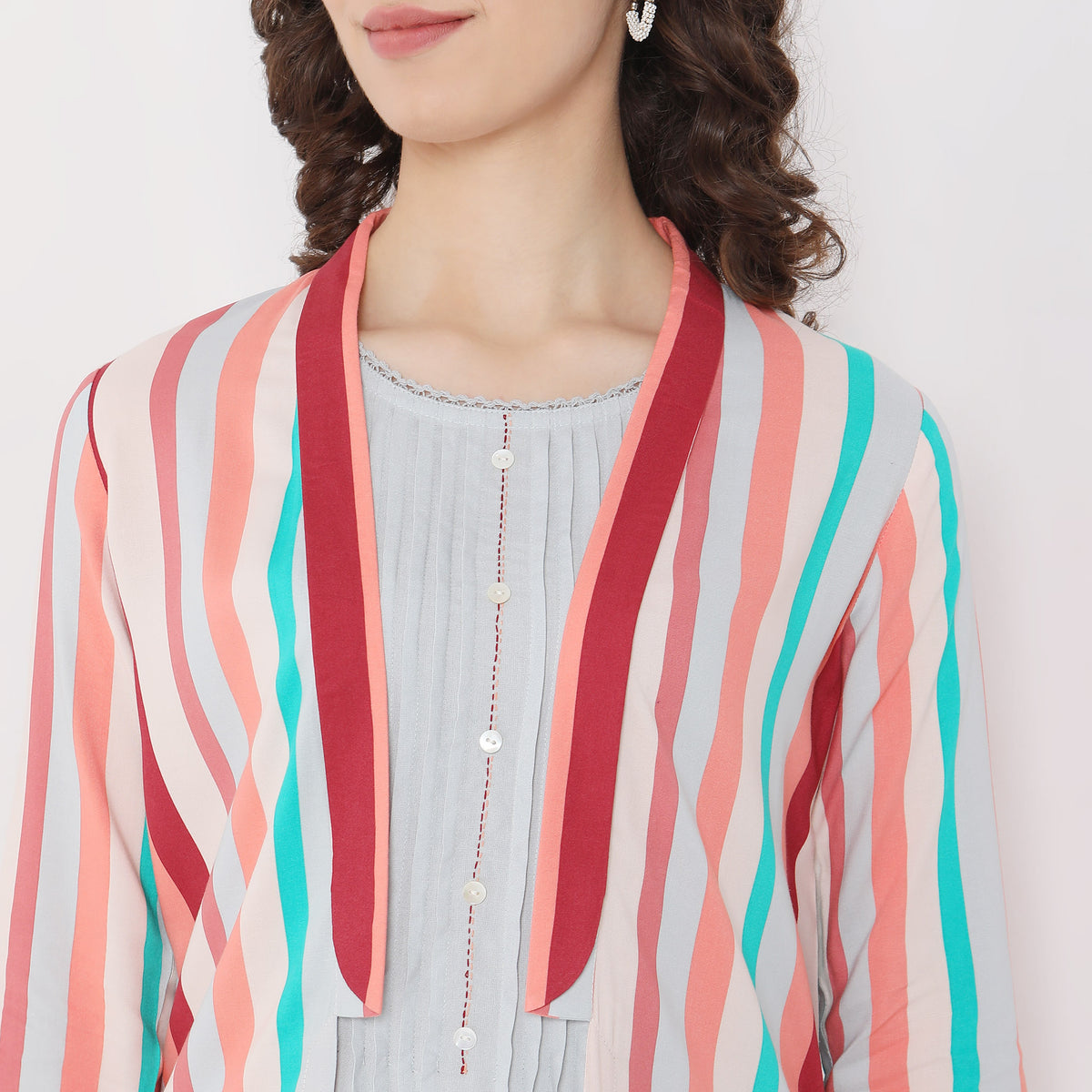 Flare Fit Striped Kurta