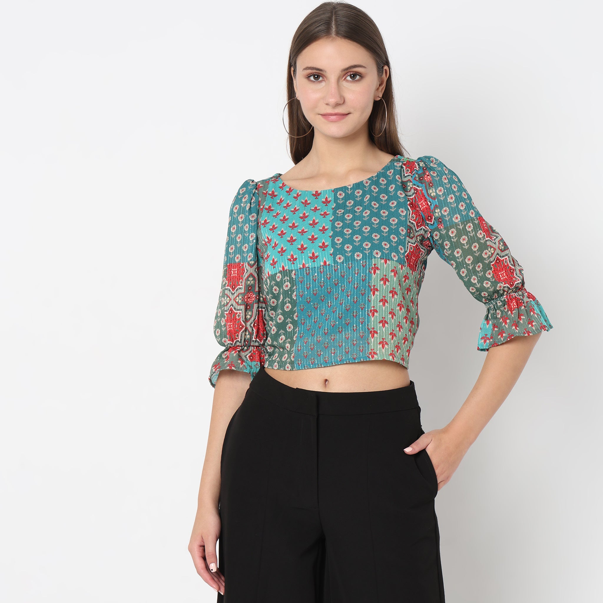 Boxy Fit Printed Top
