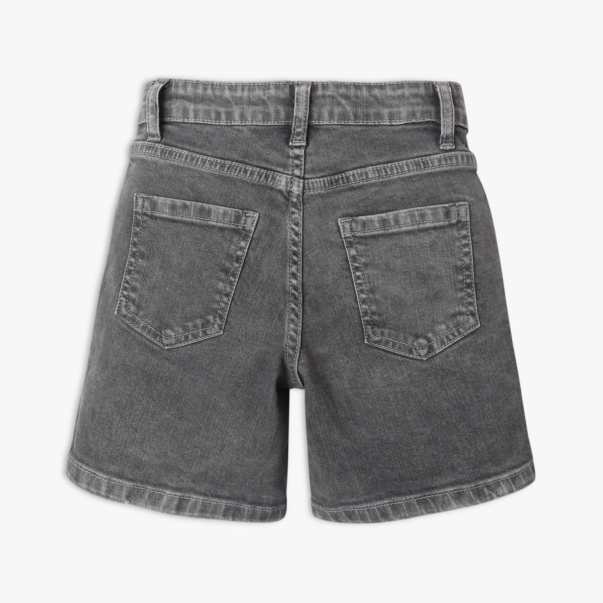 Boy Wearing Boy's Regular Fit Distressed Mid Rise Short