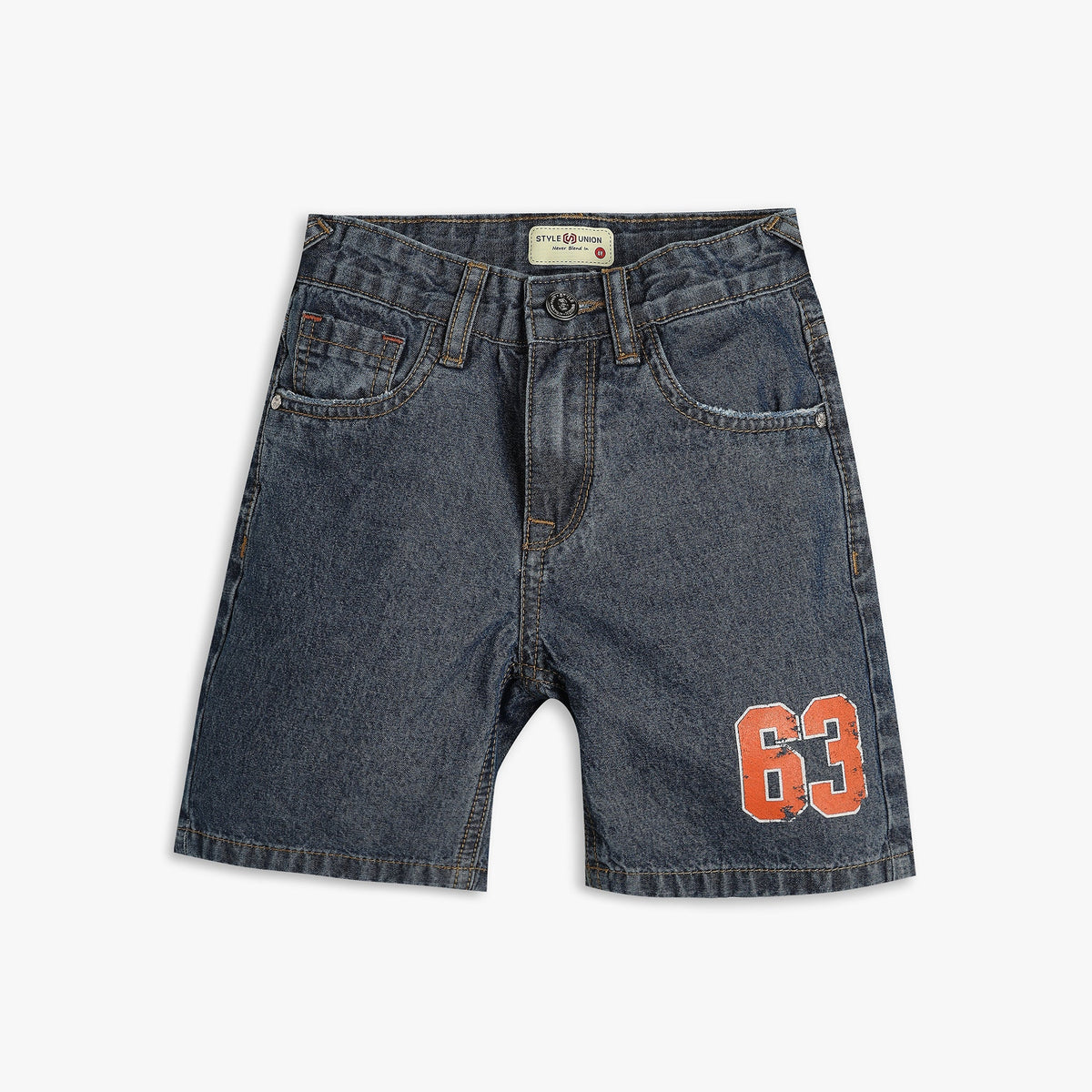 Boys Regular Fit Solid Mid Rise Shorts