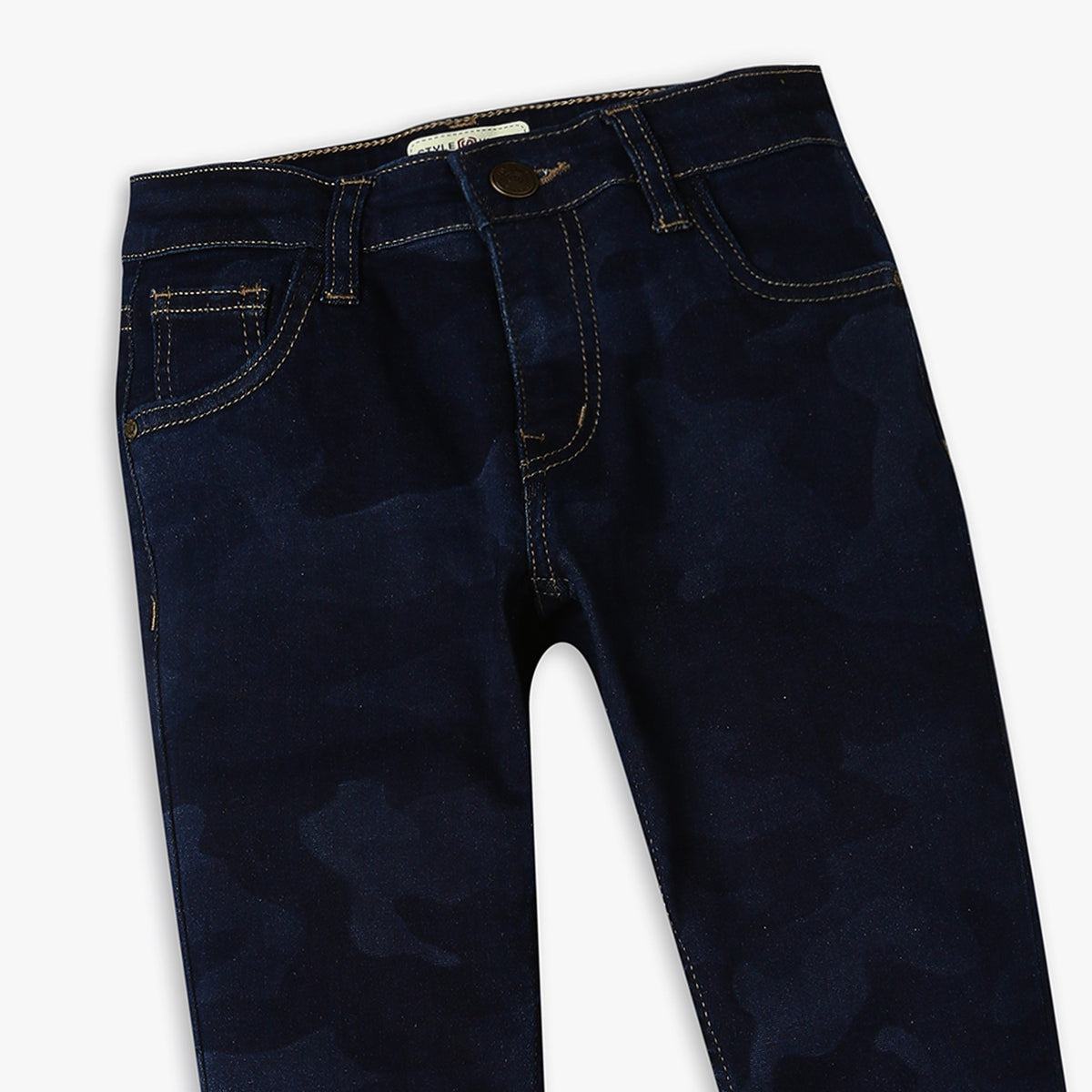 Boys Regular Fit Solid Mid Rise Jeans