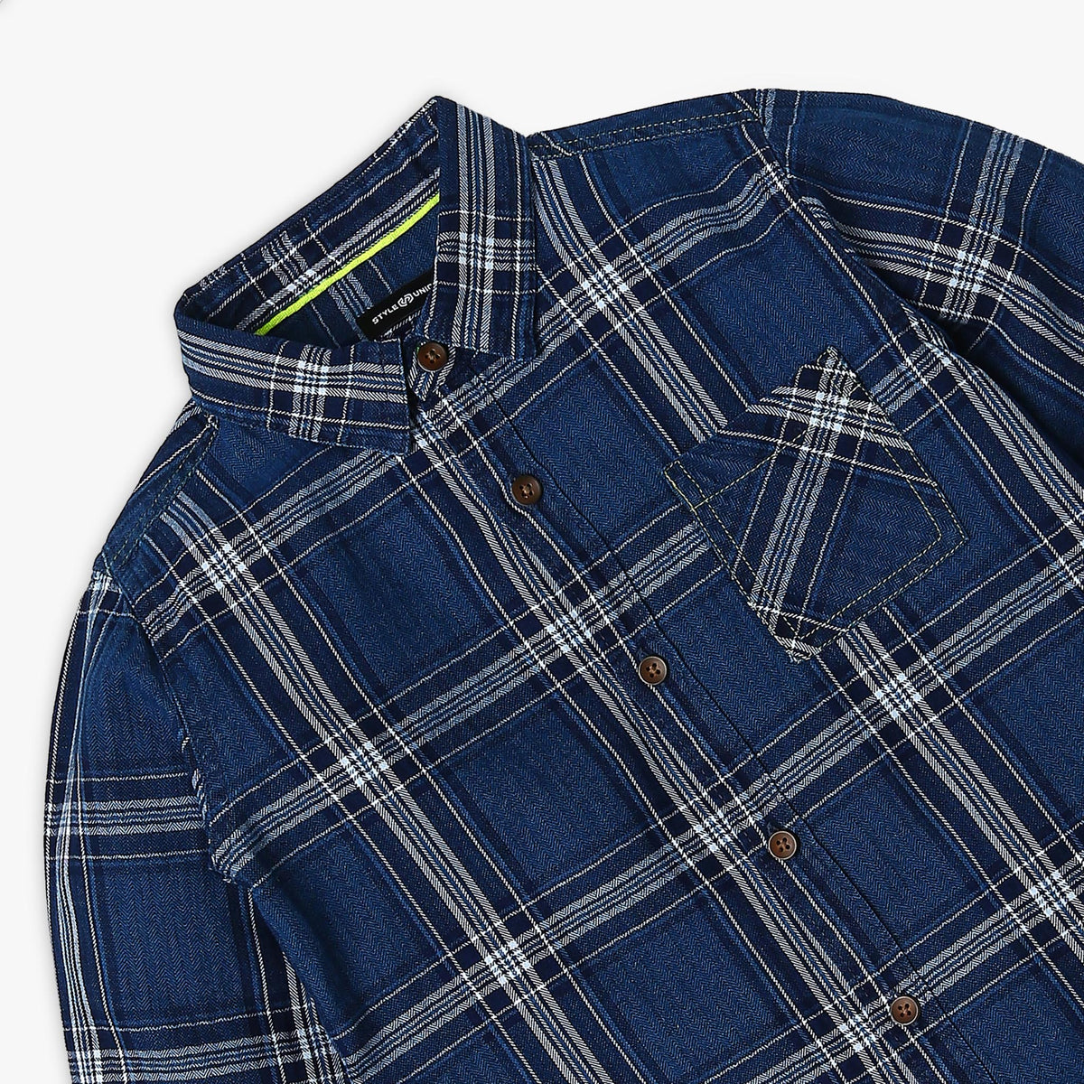 Boy's Regular Fit Checkered Shirt