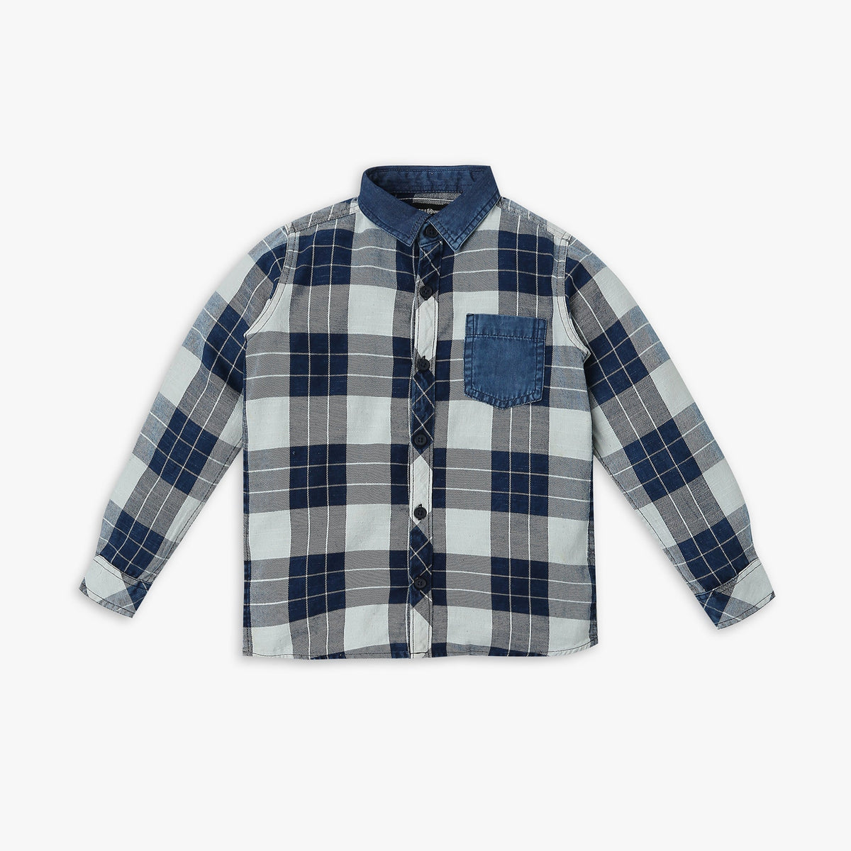 Boy's Regular Fit Checkered Shirt