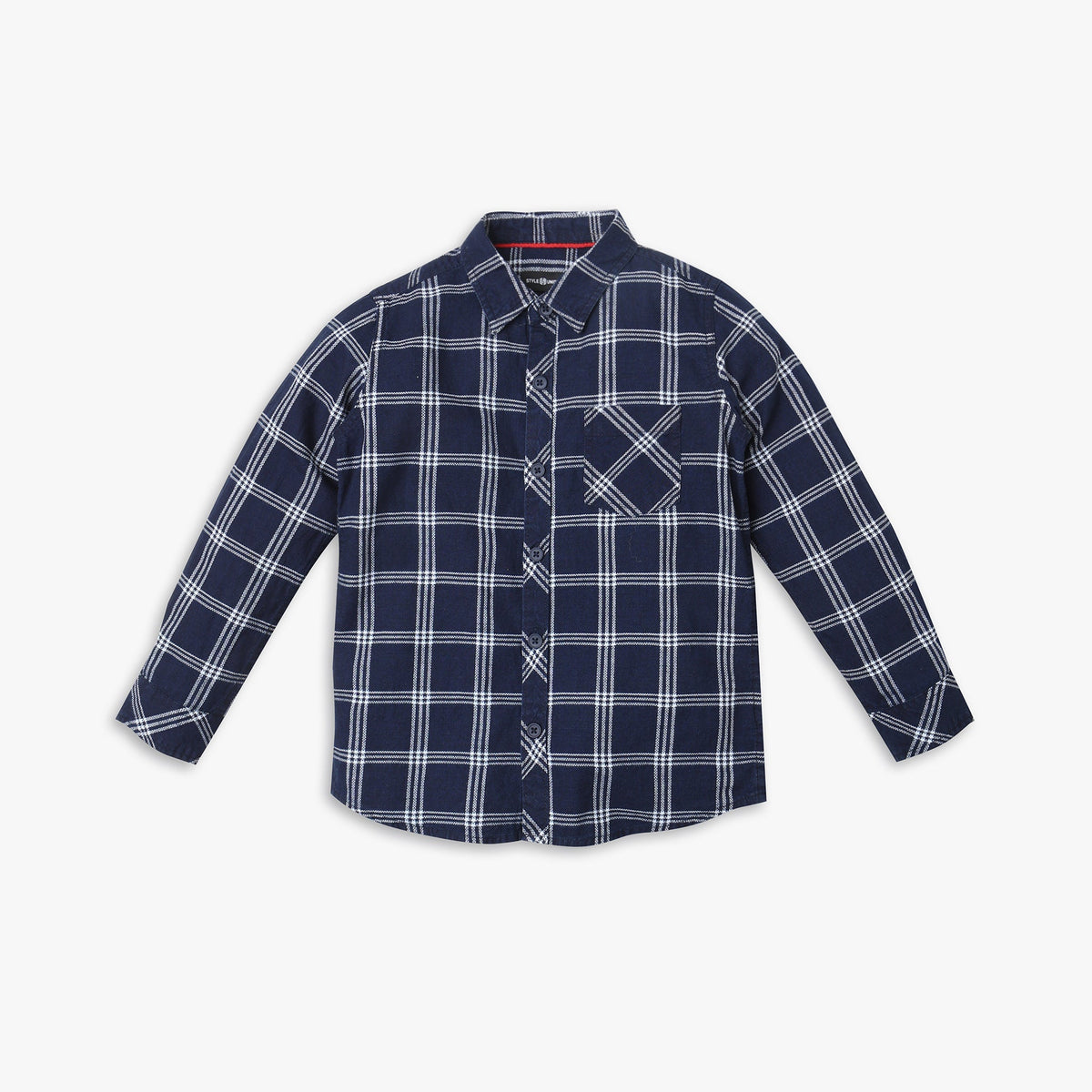 Boys Regular Fit Checkered Shirt