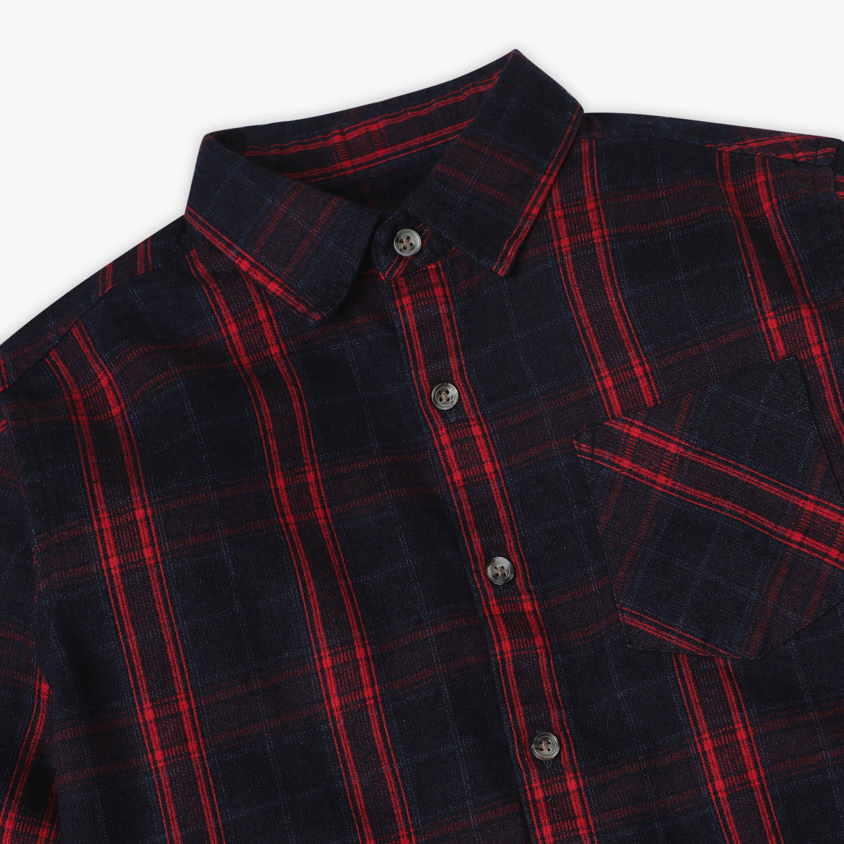 Boys Regular Fit Checkered Shirt