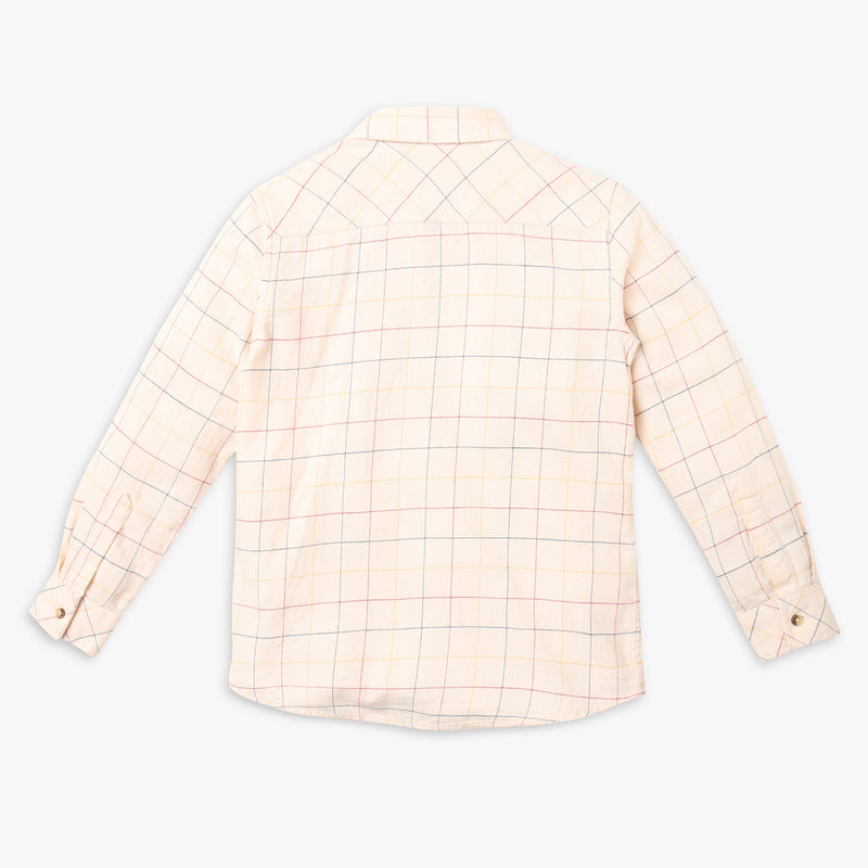 Boys Regular Fit Checkered Shirt