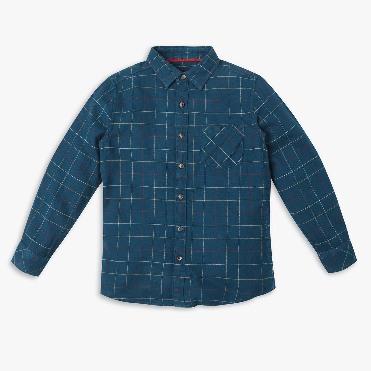 Boys Regular Fit Checkered Shirt