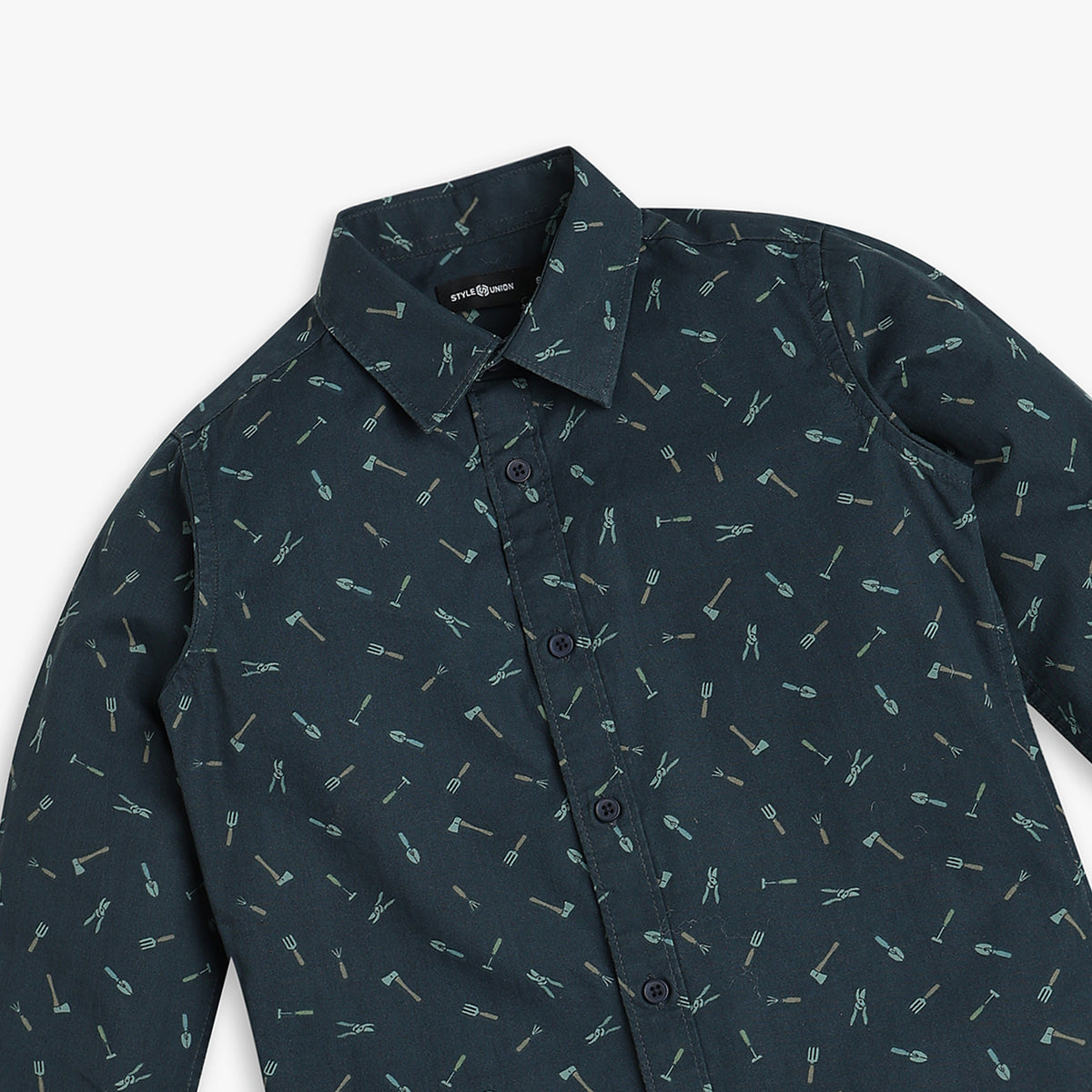 Boys Regular Fit Printed Shirt