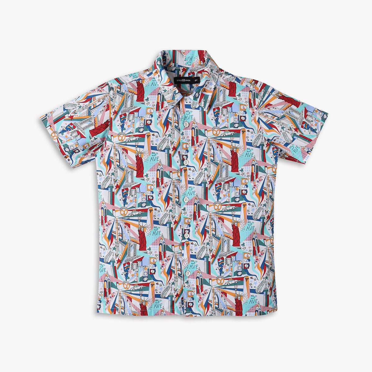 Boys Regular Fit Printed Shirt