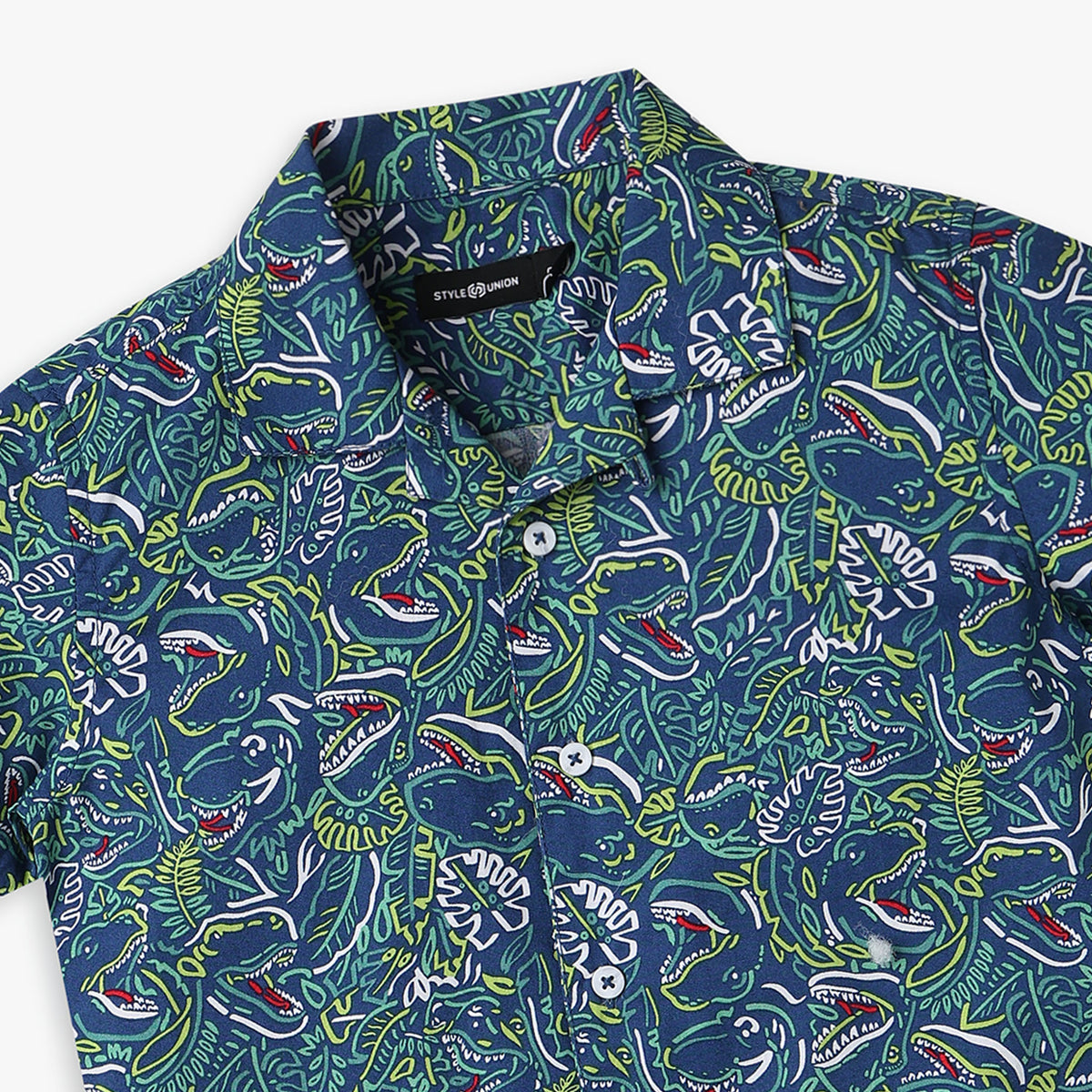 Boys Regular Fit Printed Shirt