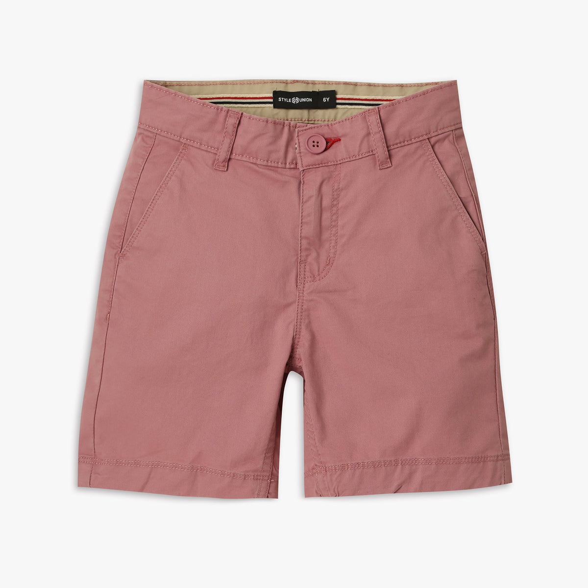 Boy's Regular Fit Solid Mid Rise Shorts