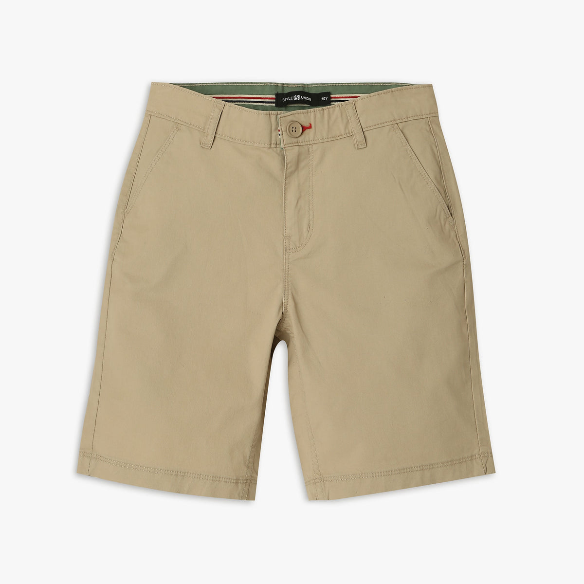 Boy's Regular Fit Solid Mid Rise Shorts