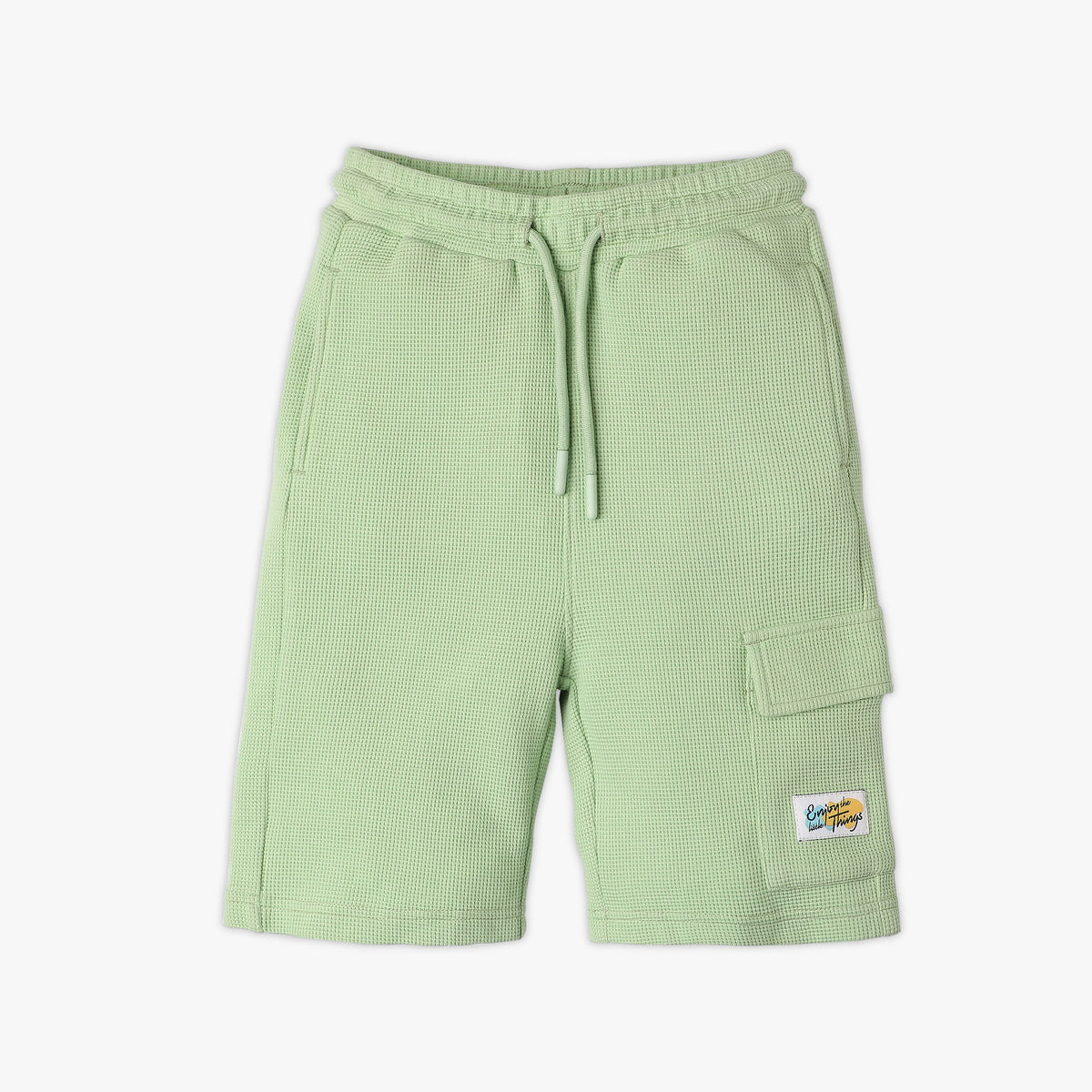 Boys Regular Fit Solid Mid Rise Shorts