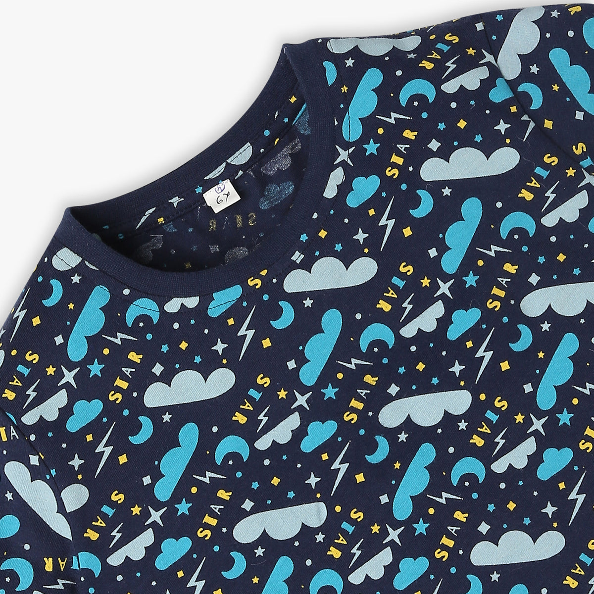 Boy's Regular Fit Printed Sleepwear Sets