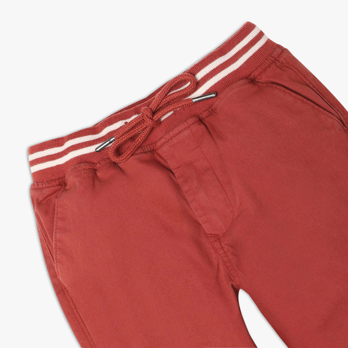 Boy's Regular Fit Solid Mid Rise Joggers