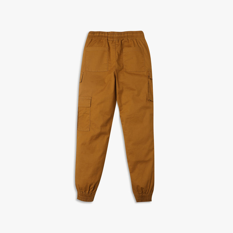 Boy's Regular Fit Solid Mid Rise Cargos