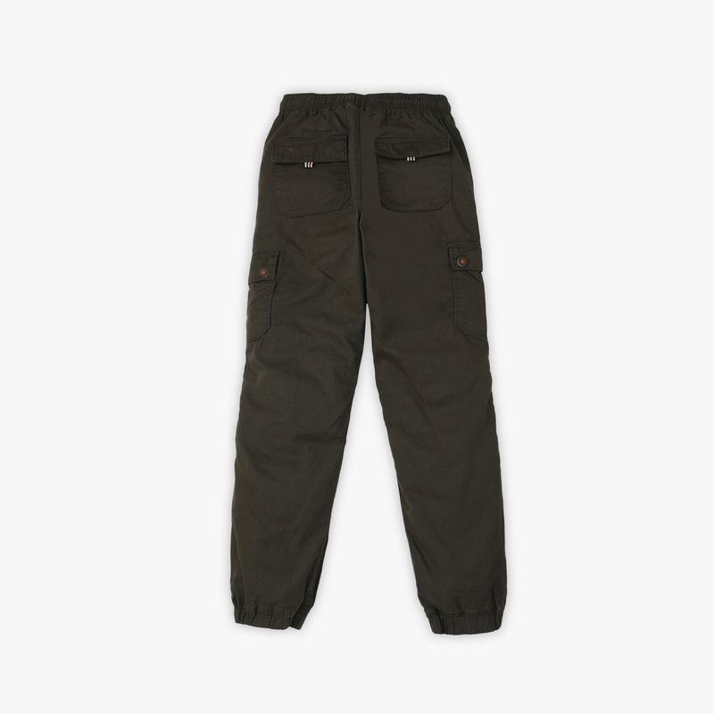 Boys Regular Fit Solid Mid Rise Joggers