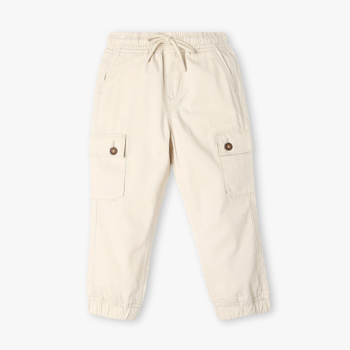 Boy's Regular Fit Solid Mid Rise Trousers