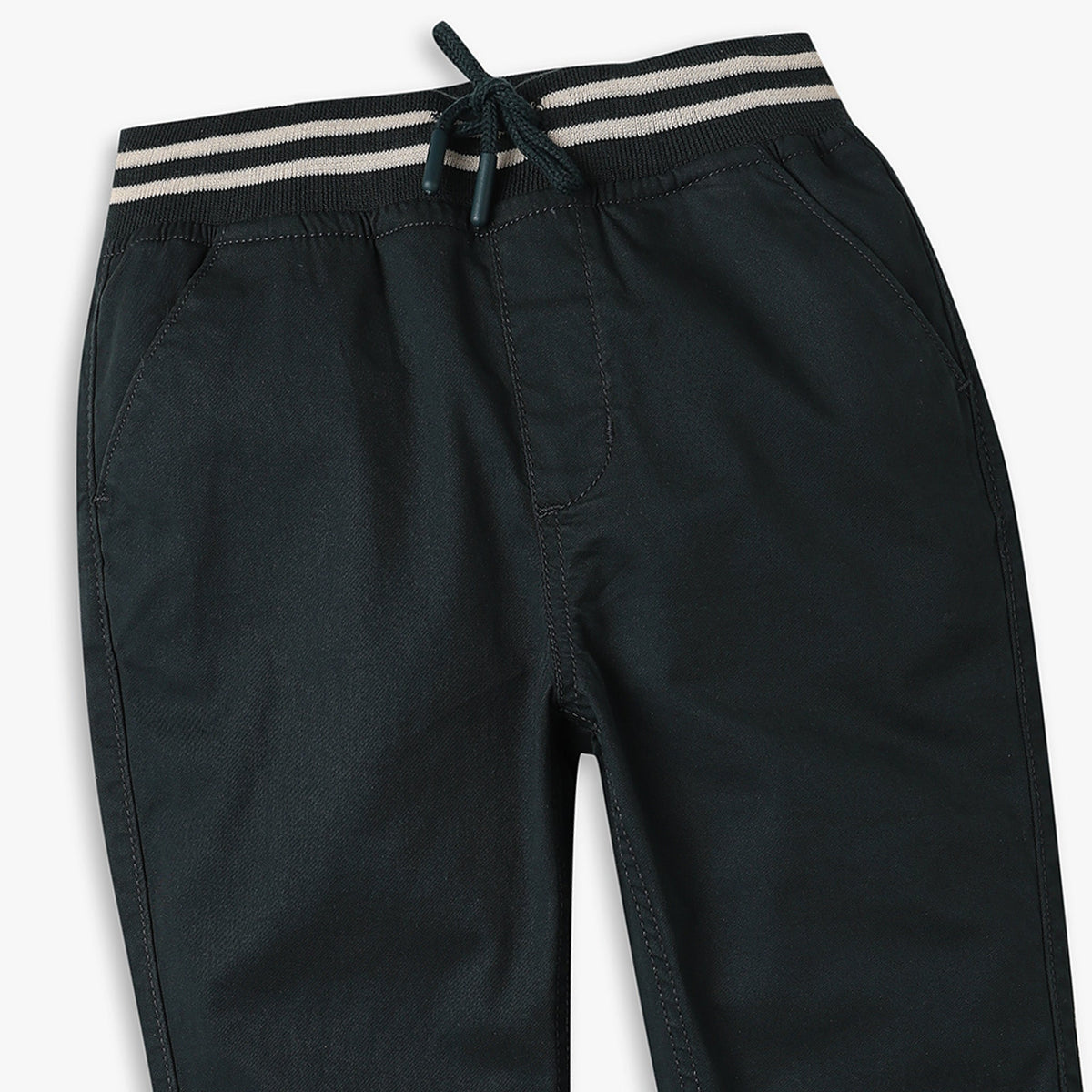 Boys Regular Fit Solid Mid Rise Joggers