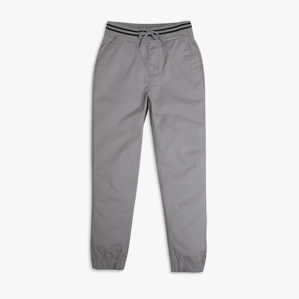 Boys Regular Fit Solid Mid Rise Joggers