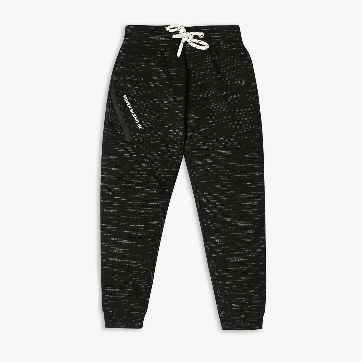 Boy Wearing Boy's Regular Fit Printed Mid Rise Trackpant