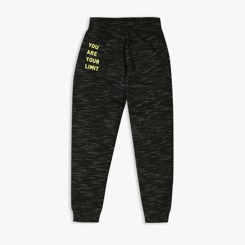 Boy Wearing Boy's Regular Fit Printed Mid Rise Trackpant