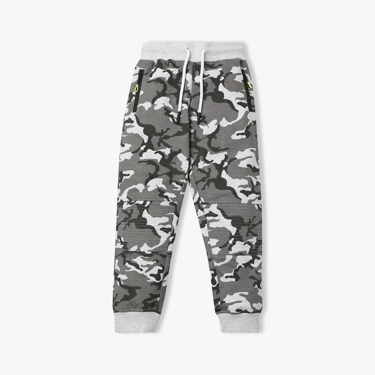 Boy's Regular Fit Camouflage Mid Rise Trackpants