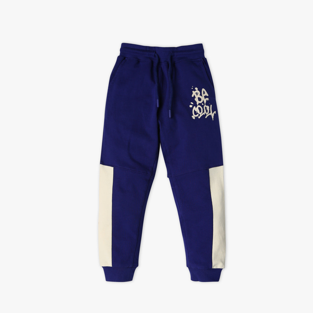 Boy's Regular Fit Solid Mid Rise Trackpants