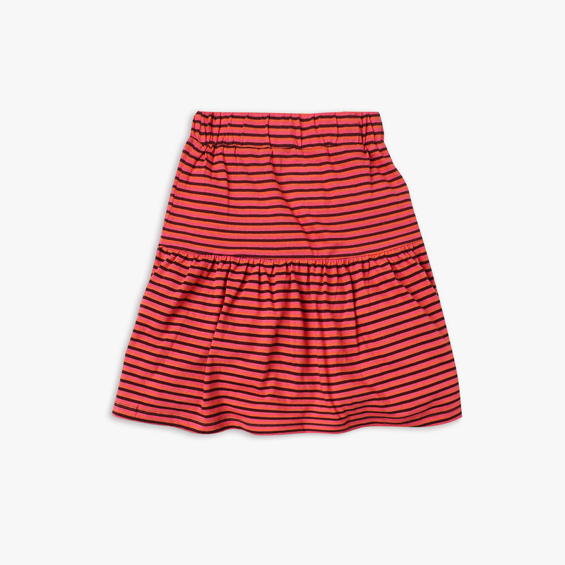 Girl's Regular Fit Striped Mid Rise Skirts